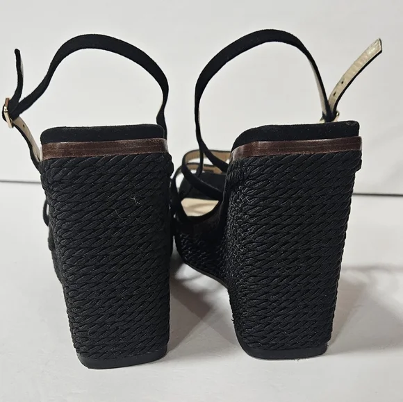 JIMMY CHOO Suede Ariela 110 Wedge Sandals Size 39 - Picture 6 of 10